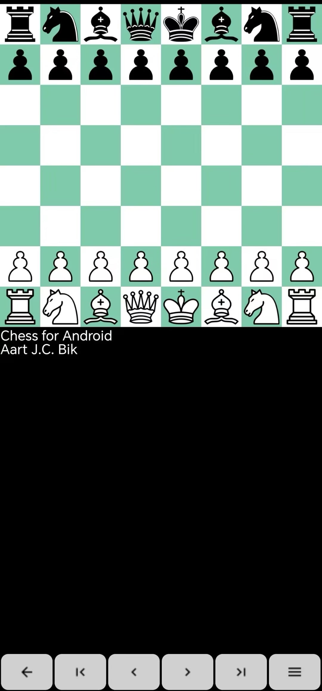 Chess for Android start screen